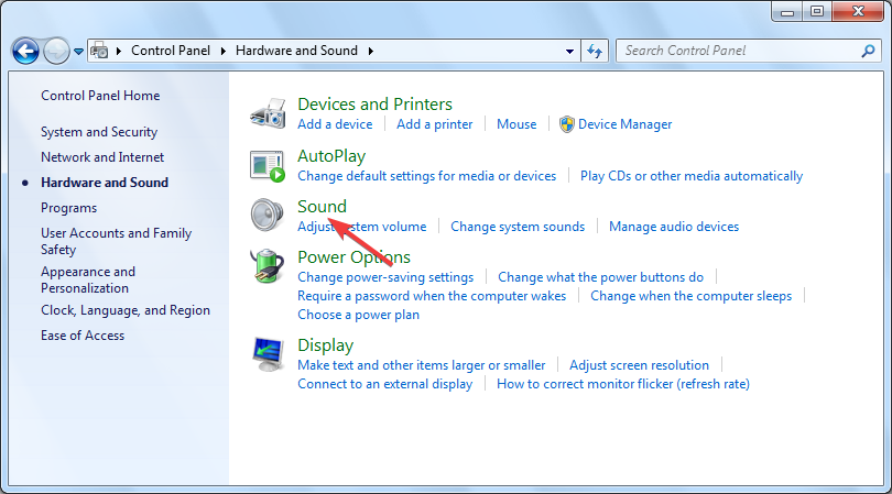 Окно Звук — выбор устройств ввода/вывода