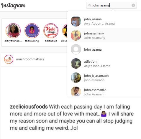 разблокировка через веб-интерфейс Instagram