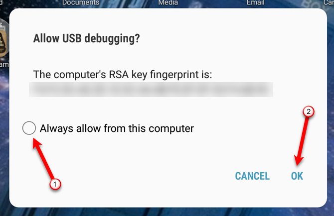 Диалог разрешения USB‑отладки на Android — подтверждение доверия компьютеру