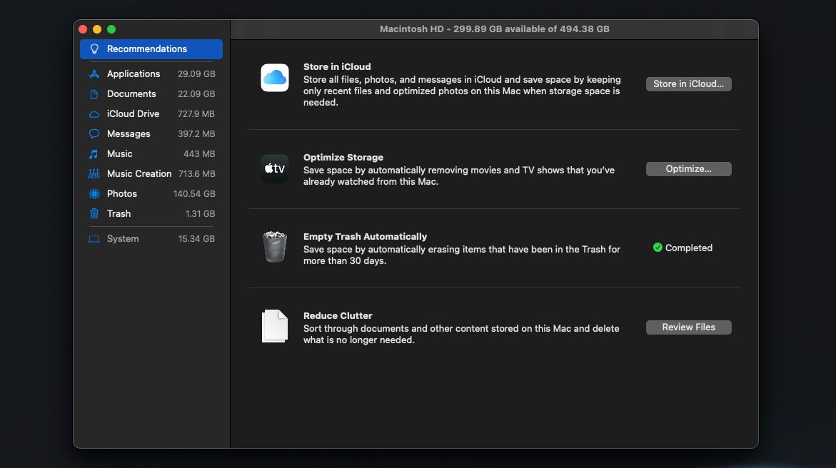 Mac optimize storage