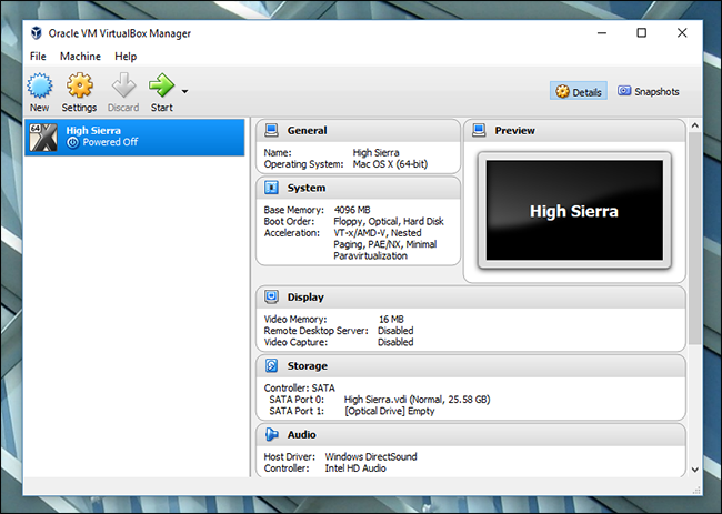 Кнопка настроек виртуальной машины