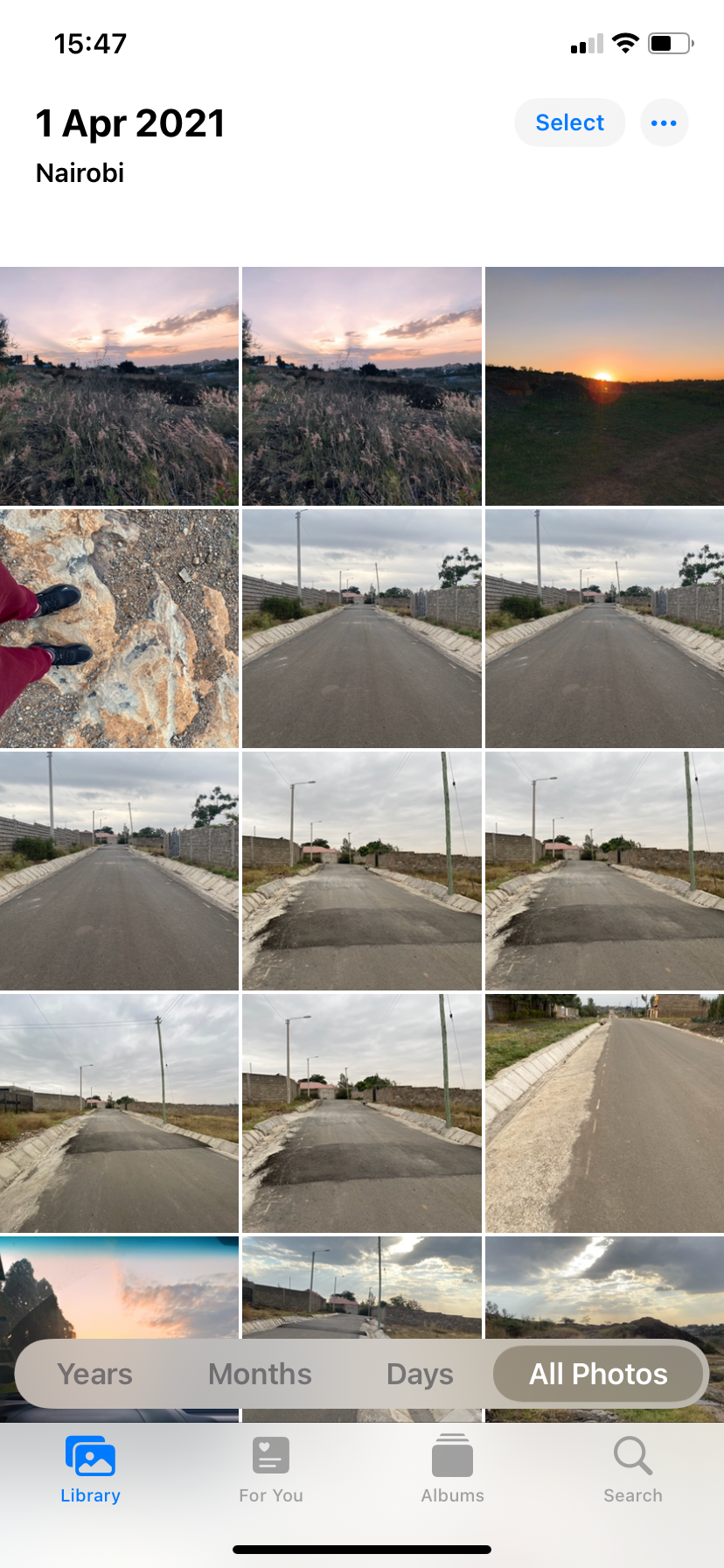 Выбор нескольких фото в приложении Фото