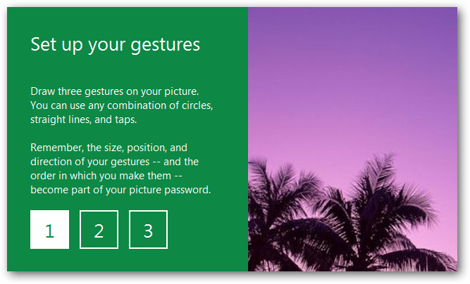 Выбор жестов: нажатия, линии, окружности