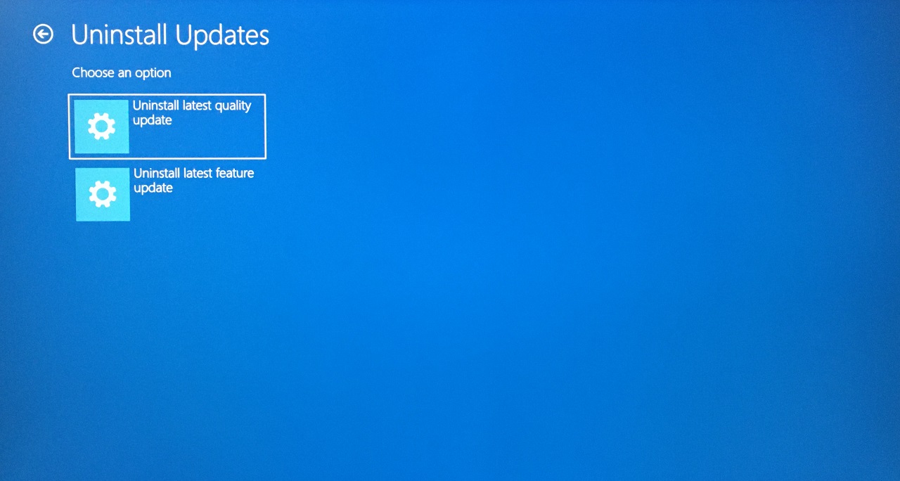 8 -Uninstall Quality Updates