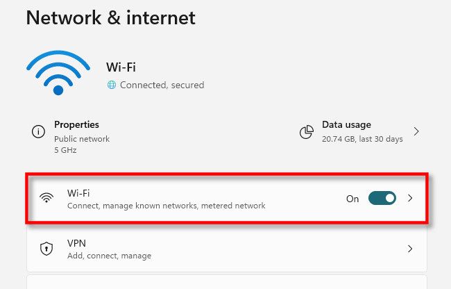 Список сетевых подключений в Windows 11: Wi‑Fi и Ethernet
