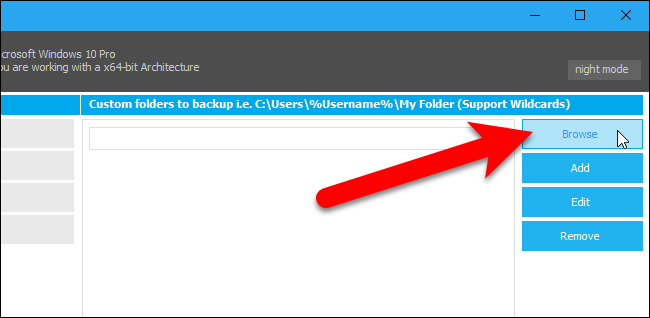 Выбор пользовательской папки через диалог