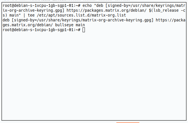 Matrix Server 14 Add Matrix Repository