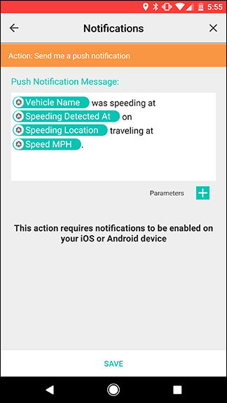 Создание текста push-уведомления с параметрами