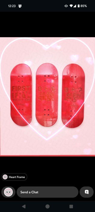 Пример просмотра live snap, отправленного из фотопленки, на устройстве получателя