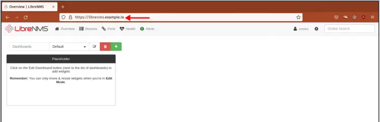 Дашборд LibreNMS
