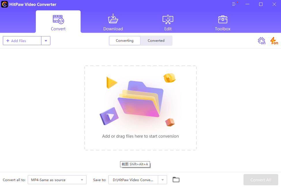 Finestra di importazione file in HitPaw Video Converter