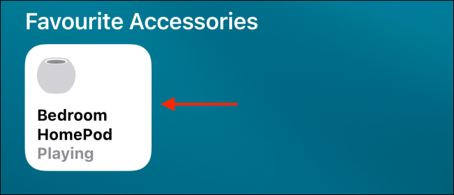 Нажмите и удерживайте HomePod в приложении Дом