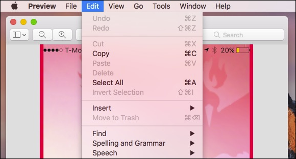 Копирование изображения в Preview на macOS