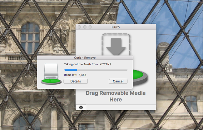 Curb удаляет папку .Trashes с выбранного диска