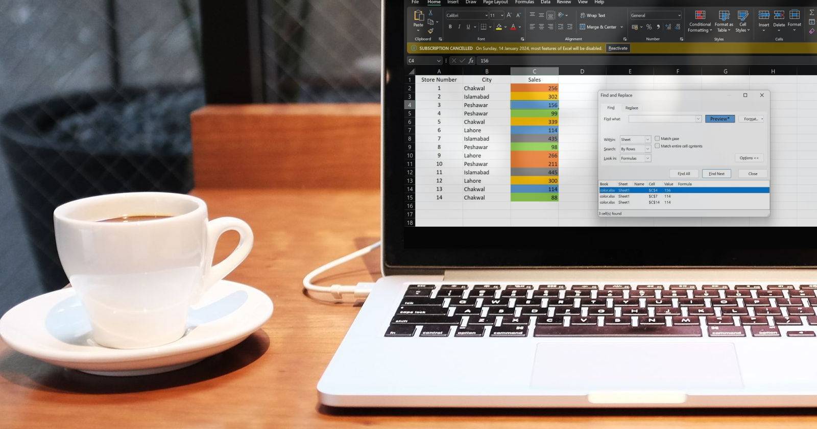 Посчитать ячейки по цвету в Excel