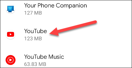 Параметры уведомлений для выбранного приложения