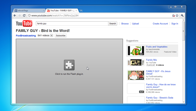 Включить Click to Play в Google Chrome