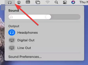 Значок звука в macOS
