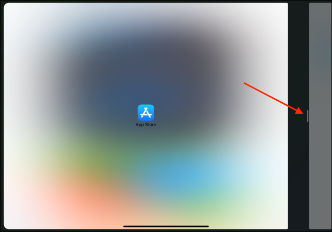 Перетащите маркер, чтобы выйти из Split View