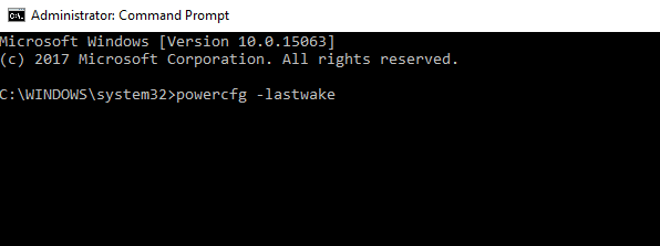 Результат команды powercfg -lastwake
