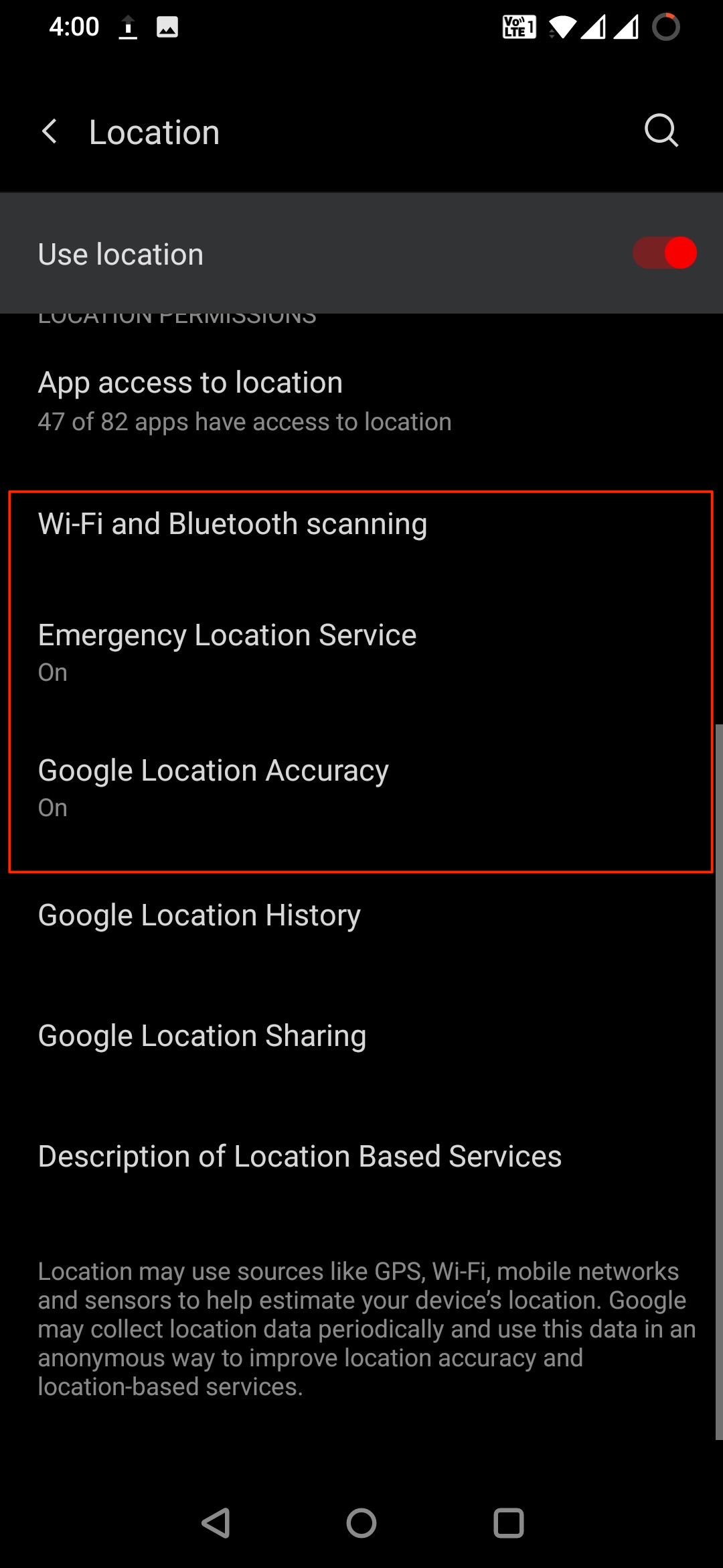 Улучшение точности местоположения: опции на Android