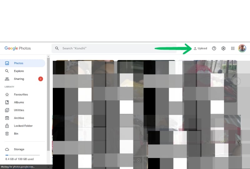 Загрузка экспортированных фото в Google Photos