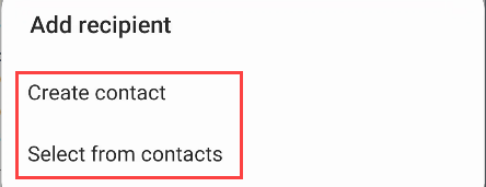 Выберите контакты из адресной книги