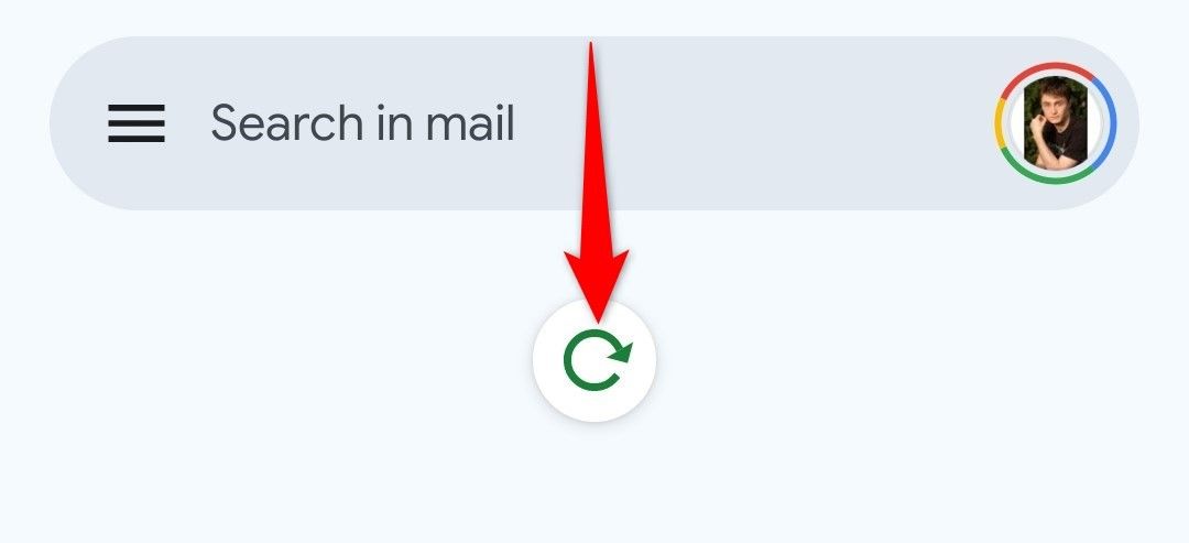 Предпросмотр папки Исходящие в мобильном приложении Gmail.