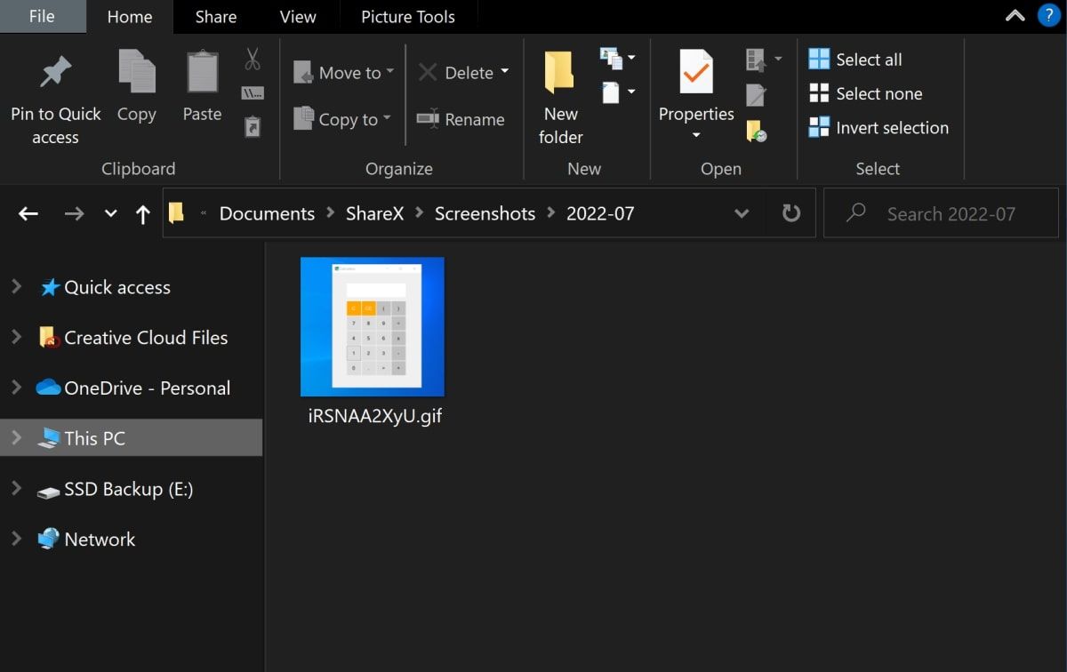 Эскиз GIF в проводнике Windows