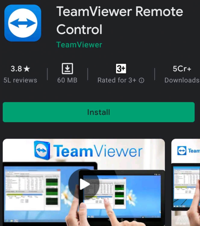 Установка TeamViewer из Google Play на Android