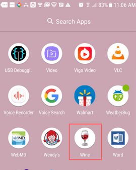 Значок Wine на Android