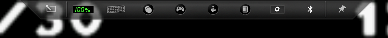Быстрая панель iDOS 3 при ландшафтной ориентации.