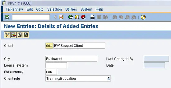 Включение функциональности BW в SAP