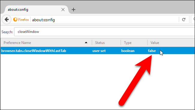 Настройка browser.tabs.closeWindowWithLastTab установлена в false