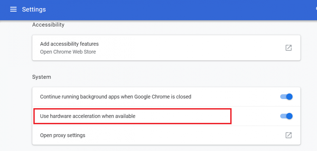 Включить аппаратное ускорение в Chrome