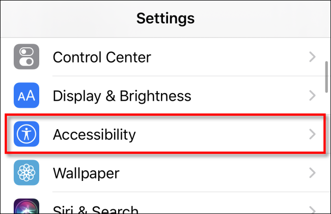 Экран «Универсальный доступ» в Настройках iPhone