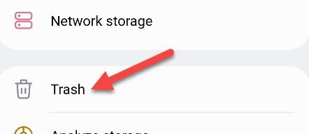 Корзина в приложениях файлового менеджера.