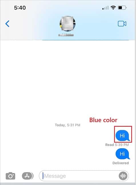Проверка цвета пузырька в iMessage