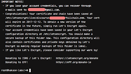 Создание сертификата Let's Encrypt