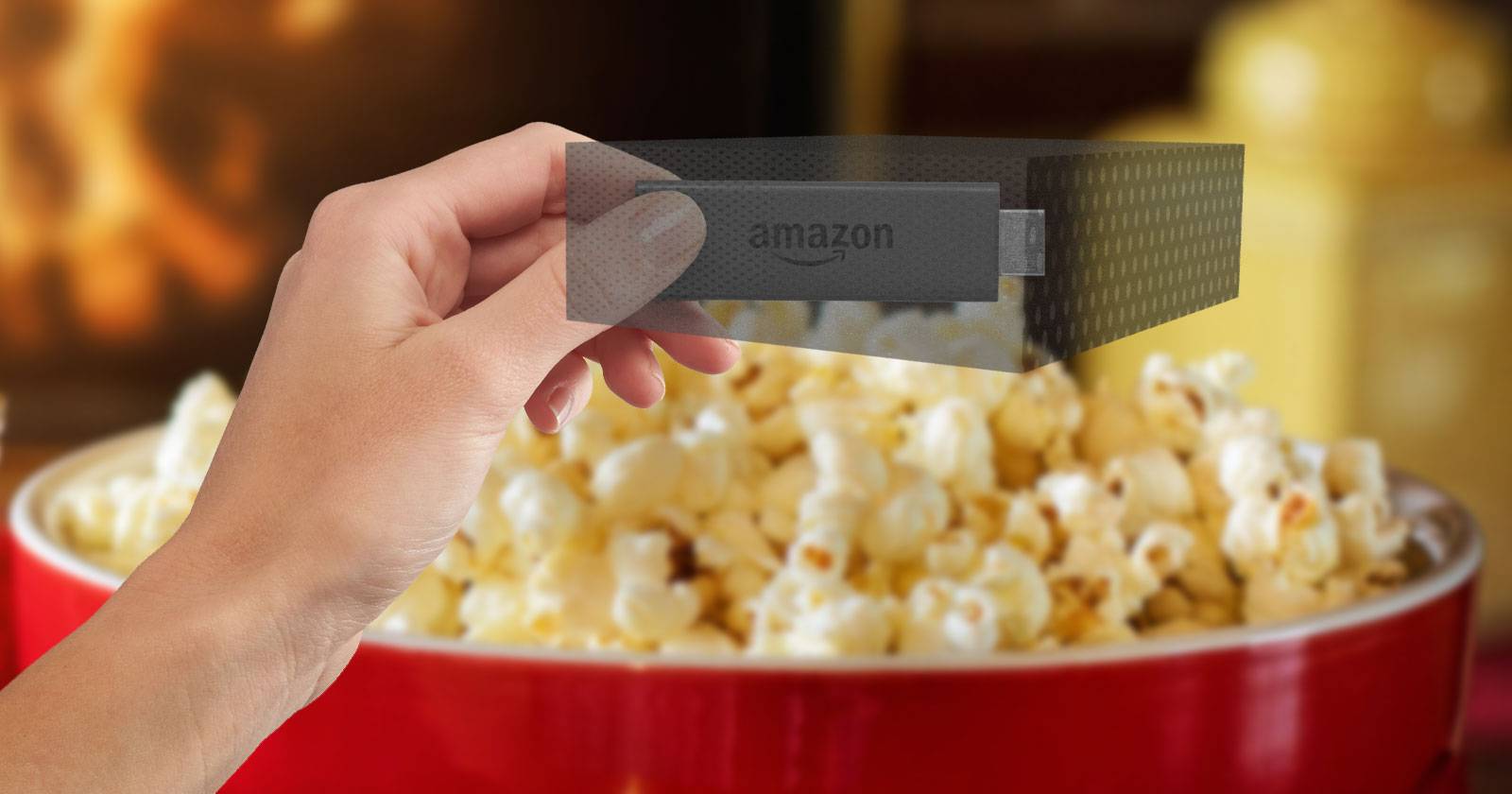 Сделай сам: коробка Fire TV с Fire TV Stick, вид сверху