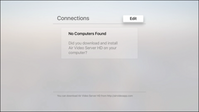 Ошибка: компьютеры не найдены в Air Video HD на Apple TV
