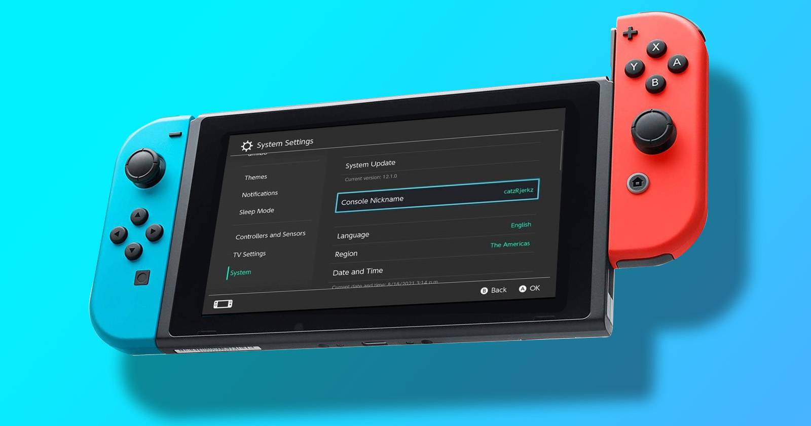 Новая консоль Nintendo Switch на столе
