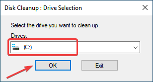 select drive to fix memory management windows 10