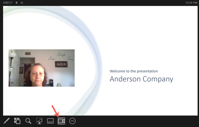 Иконка переключения камеры во время показа