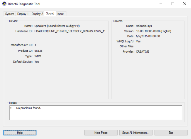 Вкладка Ввод с перечнем подключённых устройств ввода и контроллеров