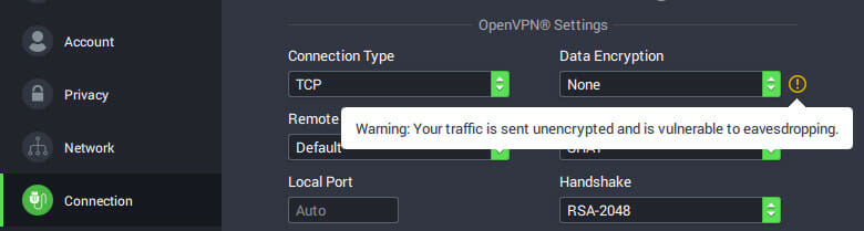 Настройки подключения PIA — оптимизация скорости и шифрования