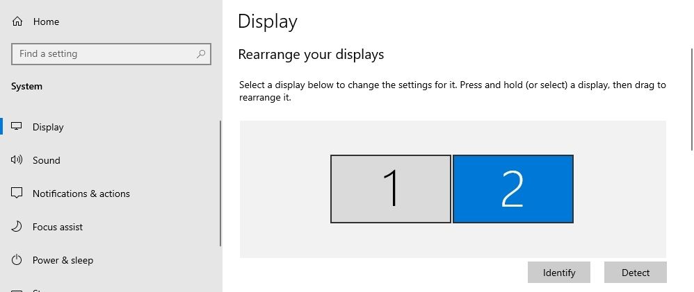 Выбран дисплей 2. 