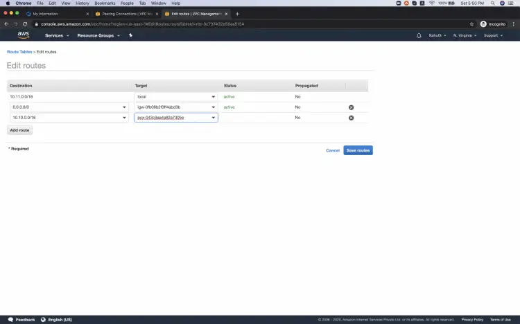 Редактирование маршрутов — пример сохранения