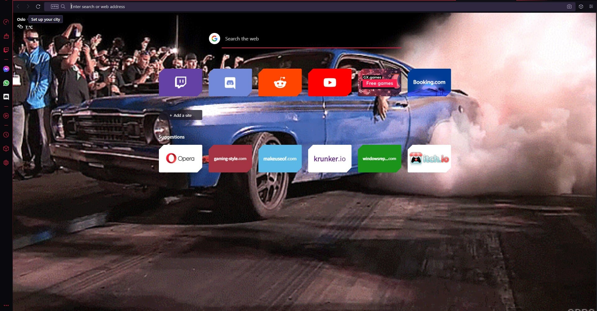 пример анимированного GIF-фона в Opera GX