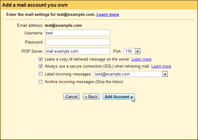 Outlook.com импортирует письма из POP3